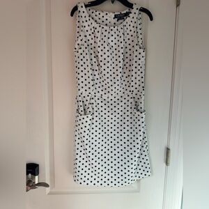 Ralph Lauren black polka dot dress sleeveless